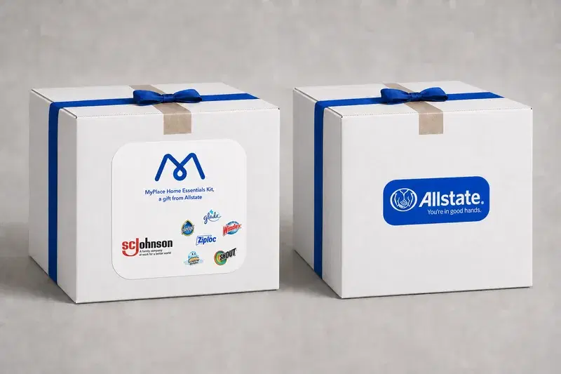 MyPlace and Allstate gift boxes